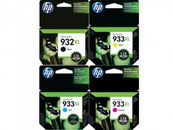 סט 4 דיו למדפסת HP 932XL 933XL מקורי