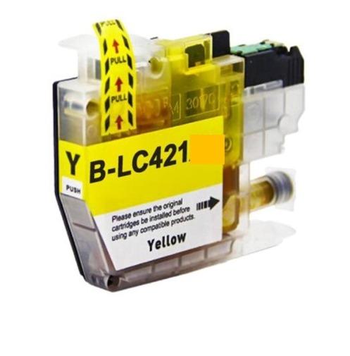 דיו למדפסת BROTHER תואם צהוב | דגם LC421Y